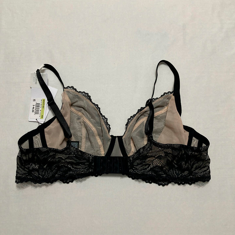 Calvin Klein Unlined Underwire Lace Bra in Black 40B