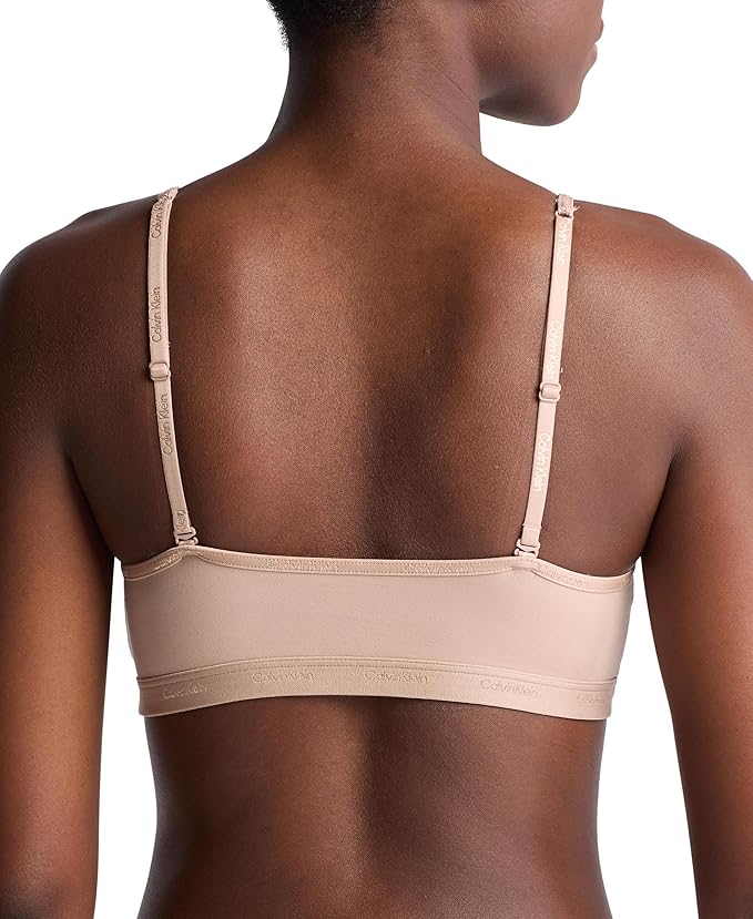 CALVIN KLEIN Form to Body Lightly Lined Scoop Neck Bralette Bra CEDAR XL