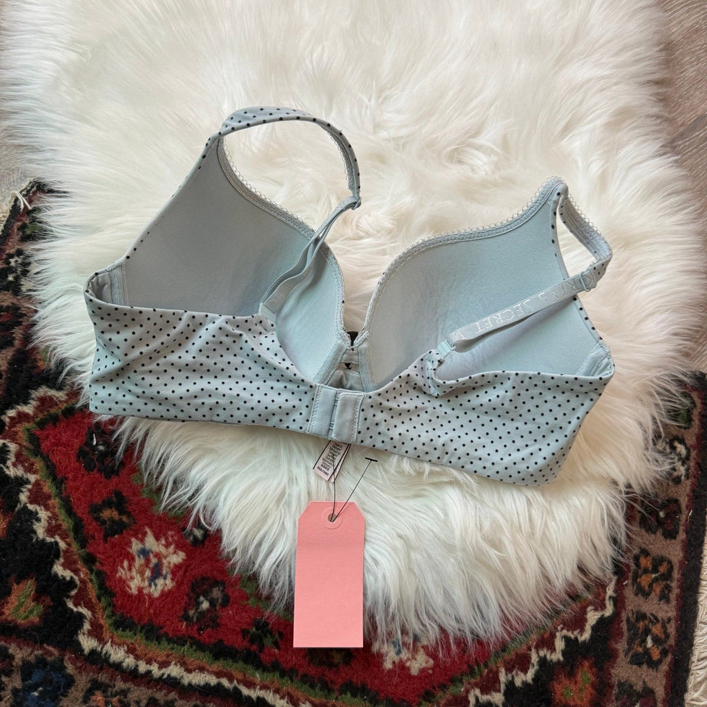 Victoria's Secret "Body By Victoria" Blue Polka Dot Bra - 36D