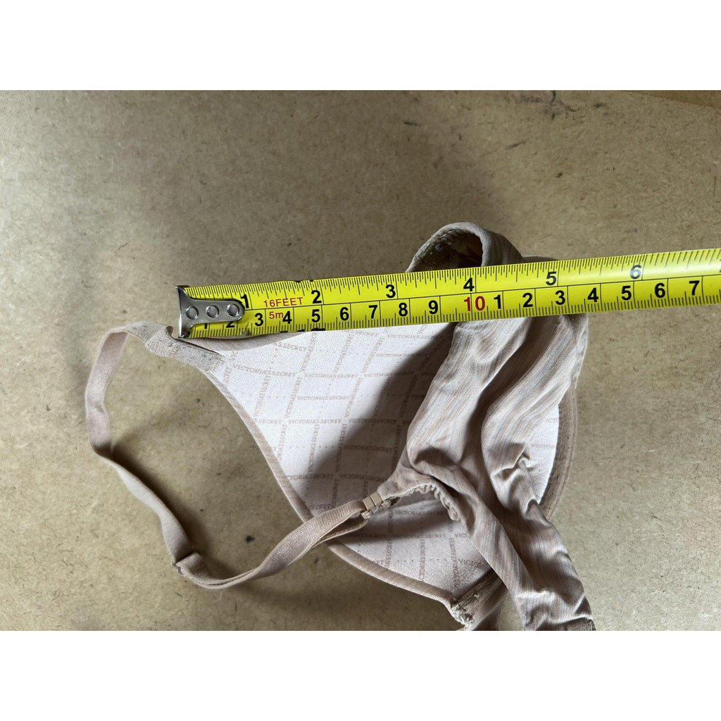 Victoria's Secret Bra Womens 34B Beige Striped T Shirt Lightly Lined Underwire