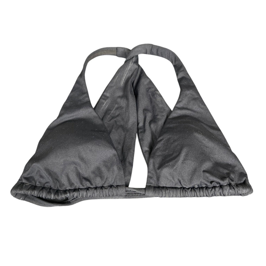 Victoria Secret Medium Sport Black Metallic Strappy Back Triangle