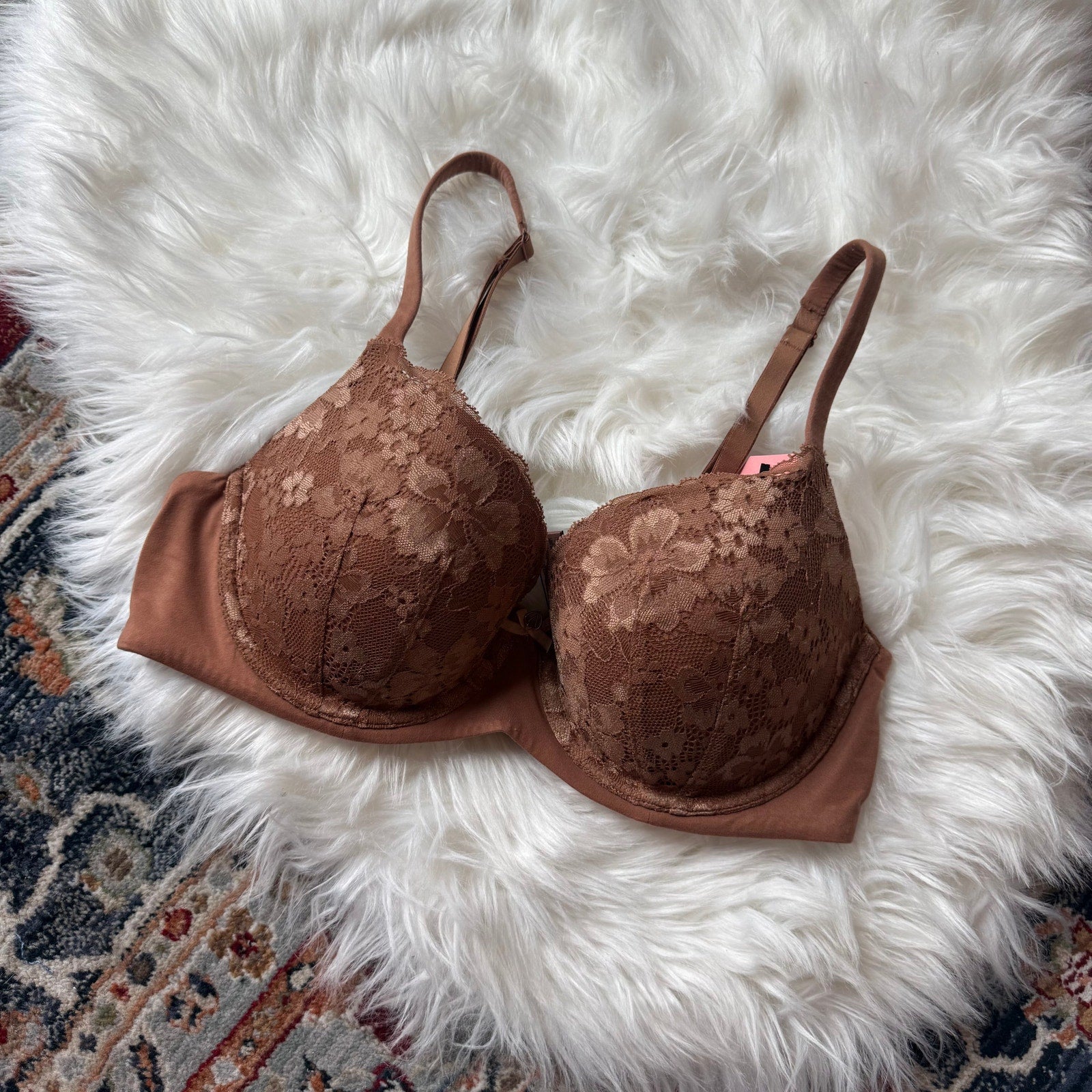 Victoria's Secret Brown Lace Bra - 34D