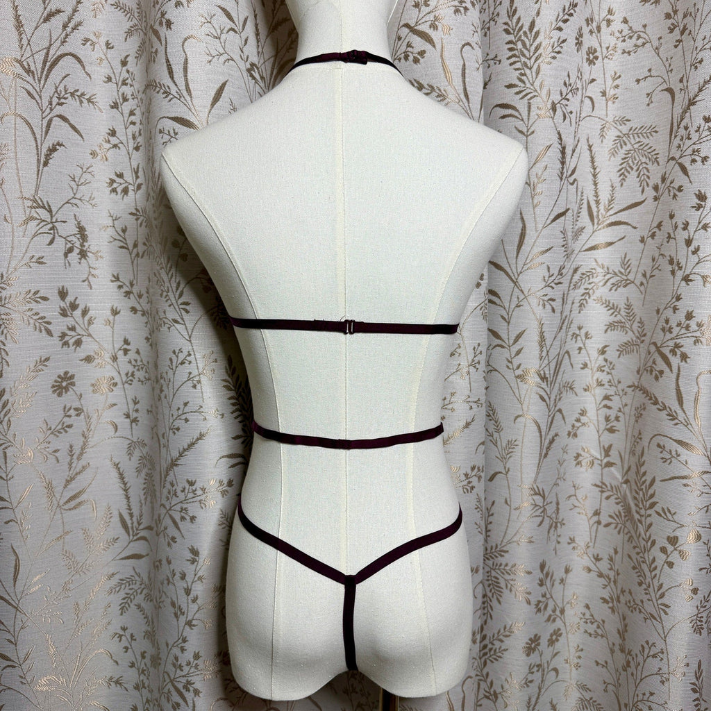 Victoria's Secret Very Sexy Strappy Eyelash Lace Teddy L Plum Sirencore Baddie