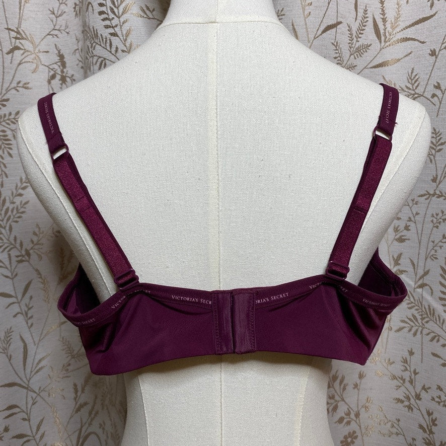 Victorias Secret 40DD Burgundy Lightly Lined Wireless Bra Smooth Comfort T-Shirt