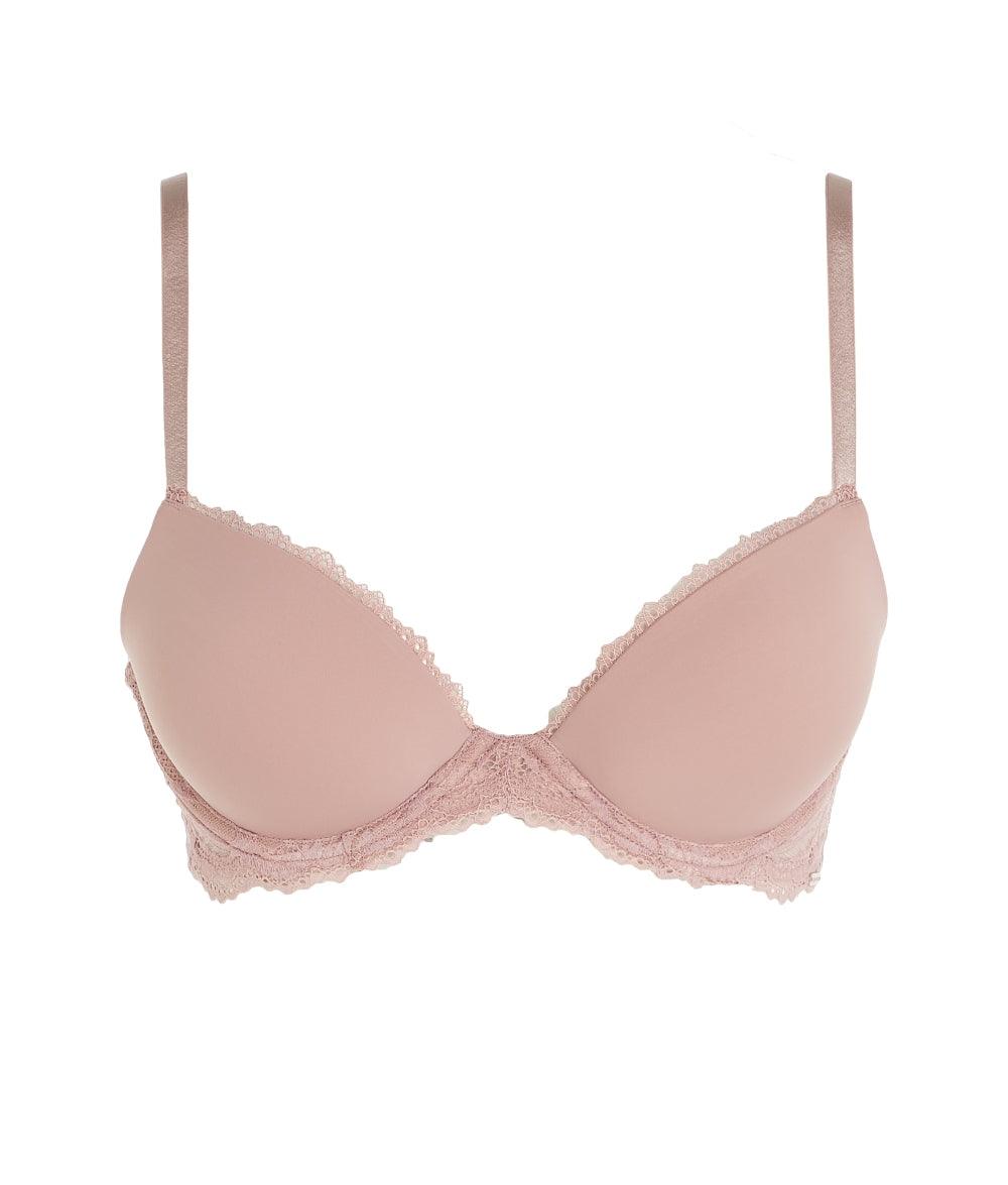 Calvin Klein Seductive Comfort Demi Bra In Ank Woodrose