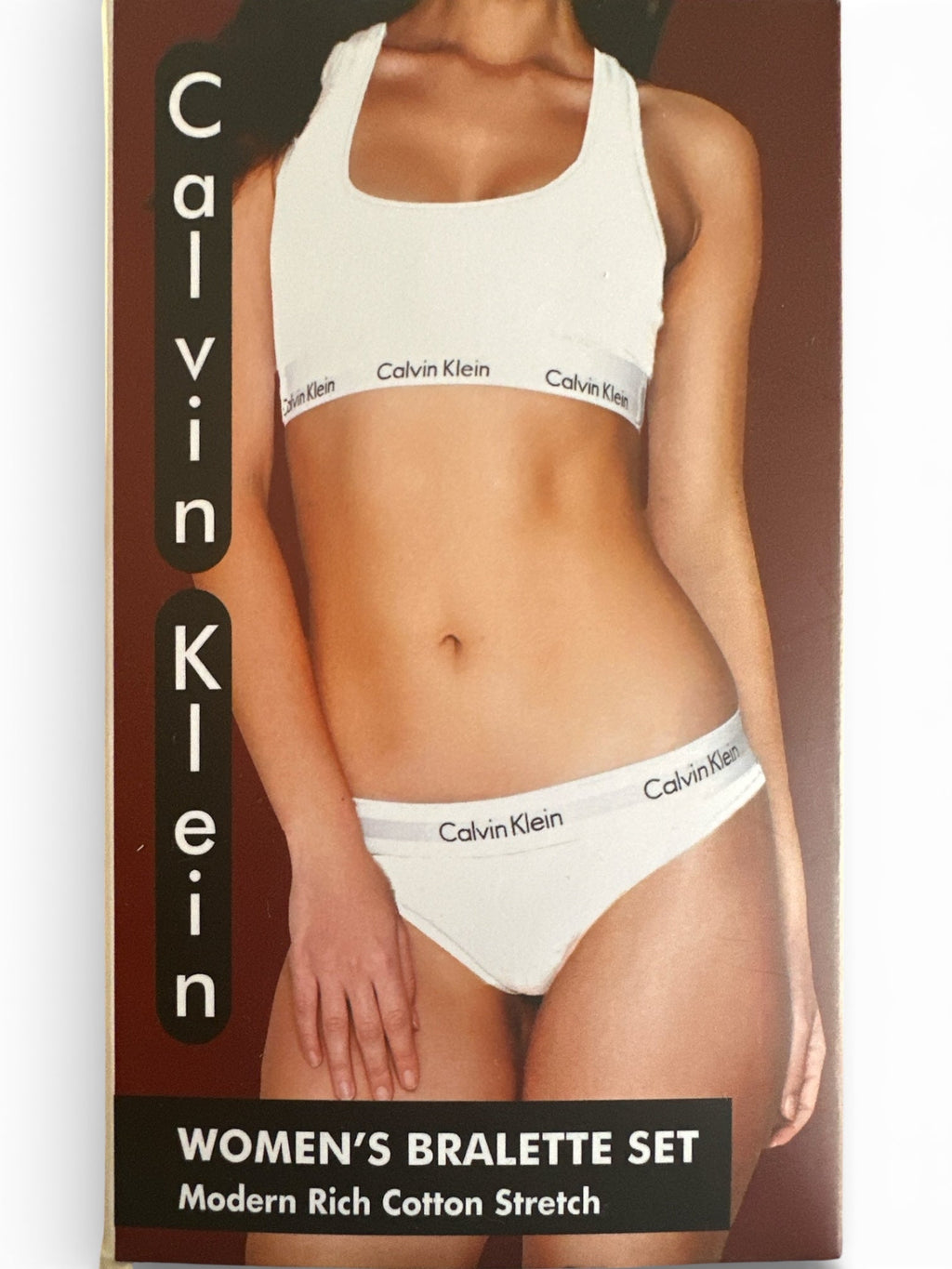 NWT Calvin Klein Women’s Bralette Set Modern Rich Cotton Stretch White M