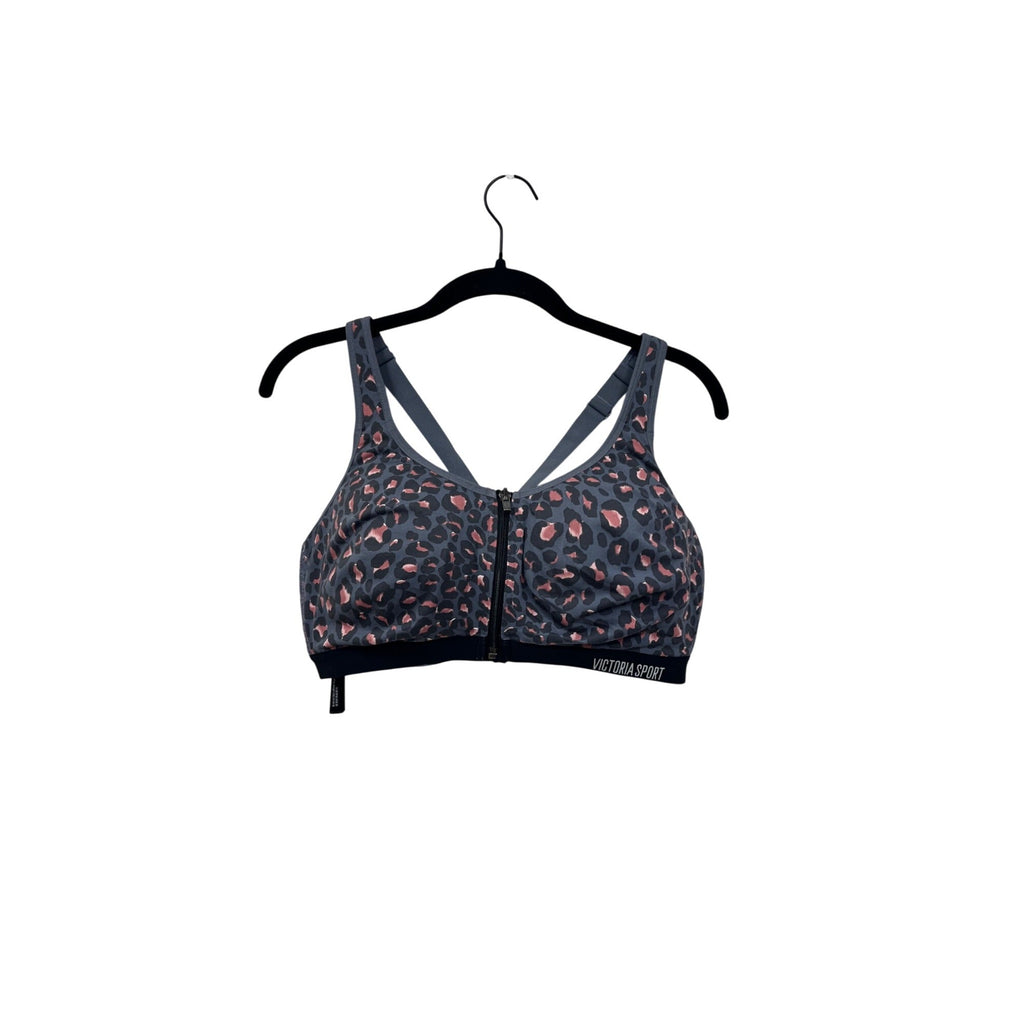 Victoria Sport 36DDD Leopard Print Front-Close Sports Bra #8742