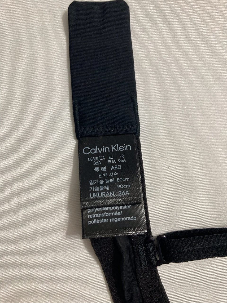CALVIN KLEIN Sheer Marquisette Lightly Lined Demi Bra BLACK 36A
