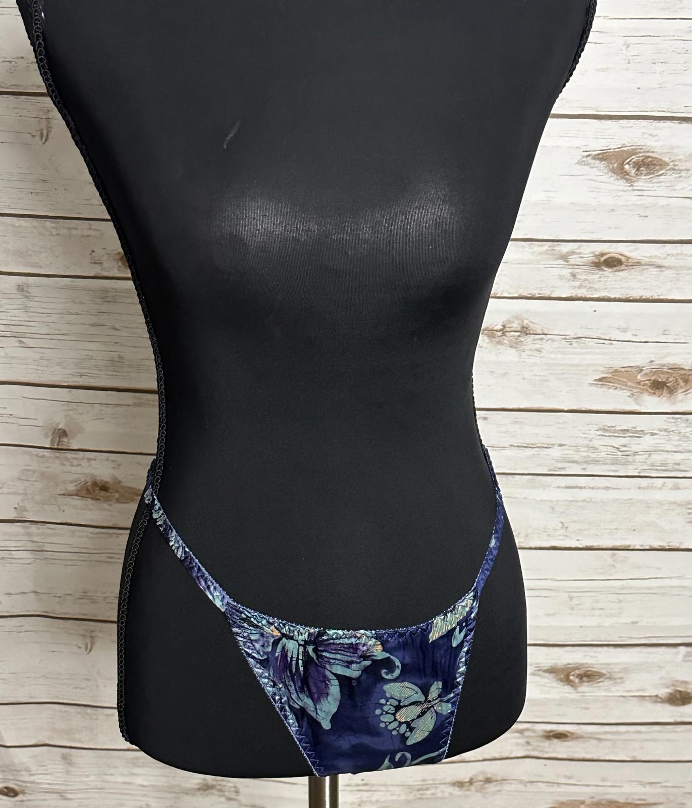 Vintage Y2K Victoria's Secret silk blue floral babydoll cami & thong set Size XS