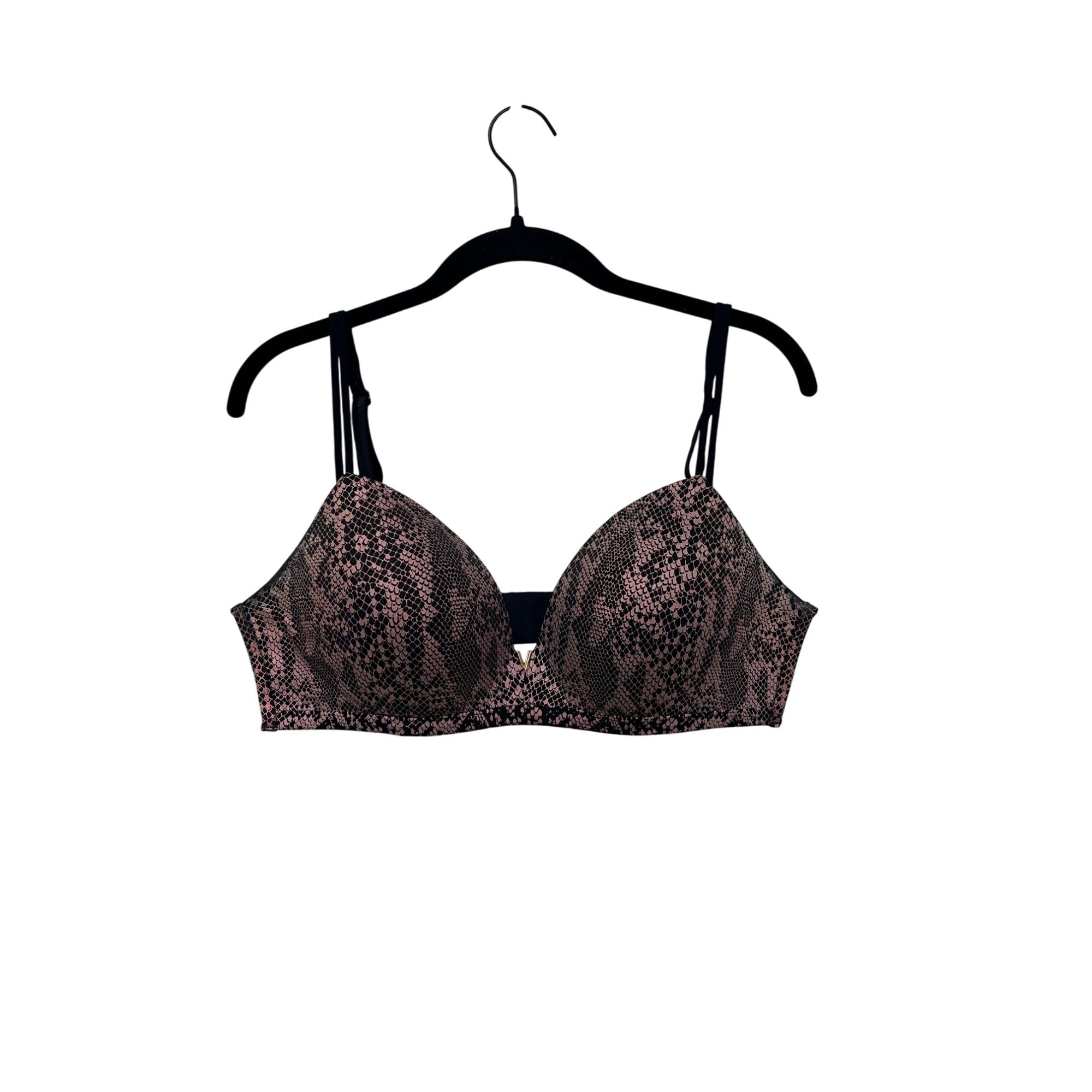 Victorias Secret Snake Print Padded Non-Wire Bra 36D #8747