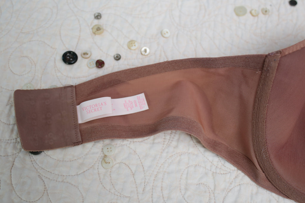 Victoria's Secret 36DD Lined Strapless Underwire Bra Rust Brown
