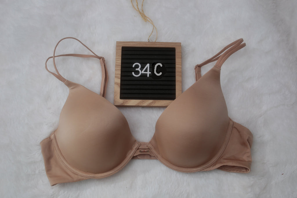 Victoria's Secret Plunge T‑Shirt Bra, Lightly Lined 34C Beige