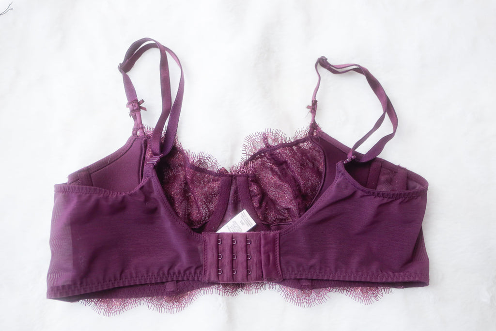 Victoria's Secret 36B Dream Angels Push-up without Padding Bra Purple Lace