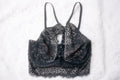 Victoria's Secret 32D Very Sexy Unlined Plunge Demi Longline Bra Black NEW
