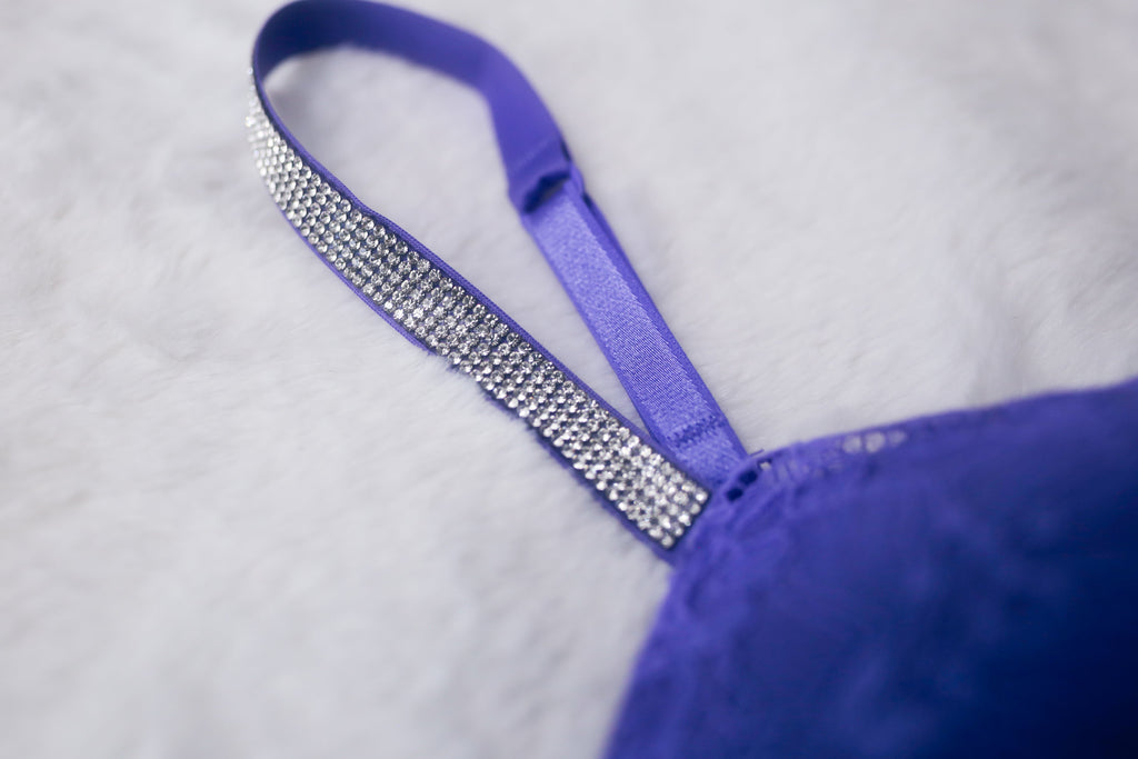 Victoria's Secret 34B Very Sexy Push-up Demi Boned Longline Bra Purple NEW