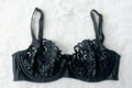 Victoria's Secret Vintage 34C Sheer Push-up without Padding Bra Black Lace