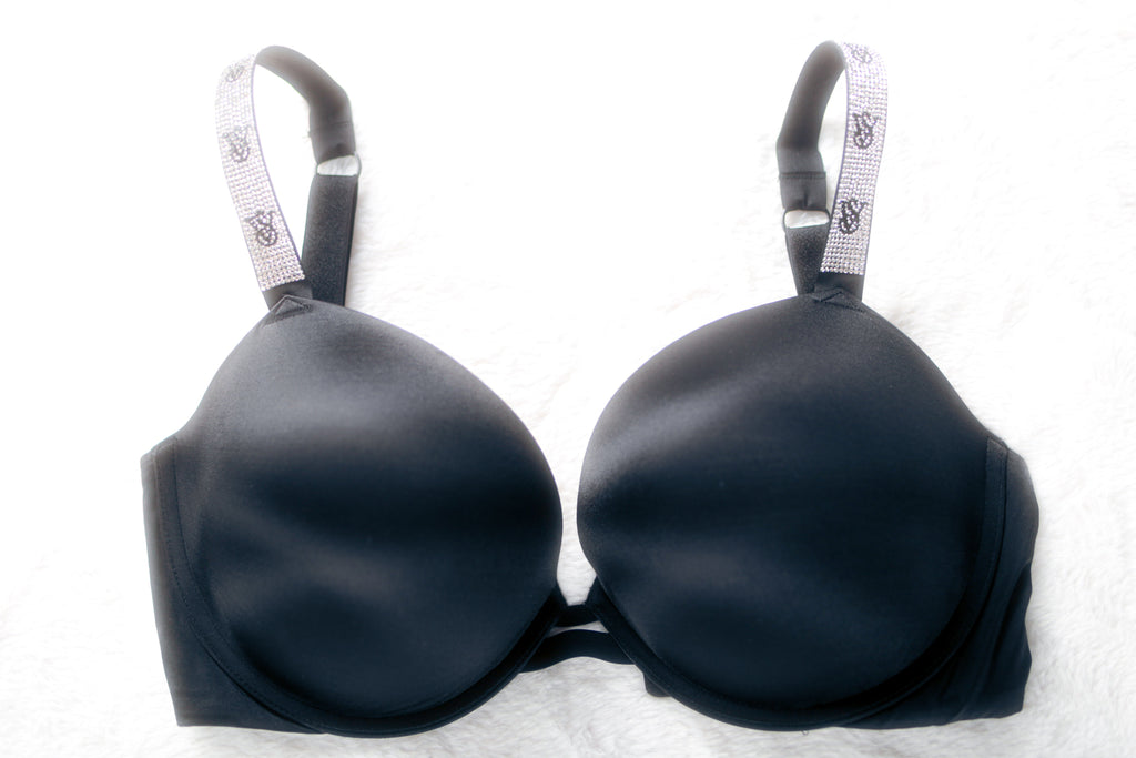 Victoria's Secret Very Sexy Shine Strap Push Up Padded Bra Black 32G