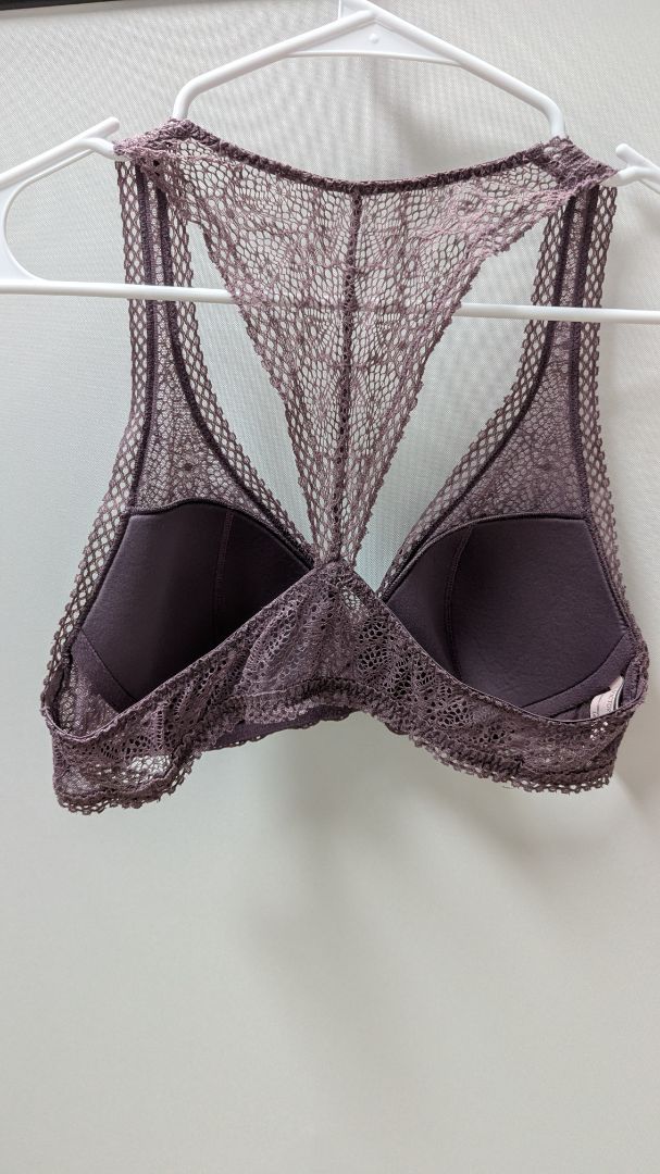 Victoria's Secret Dark Purple Lace Crossback Bralette