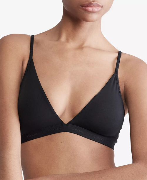 Calvin Klein New Comfort Logo Light Lined Triangle Bralette - QF6758