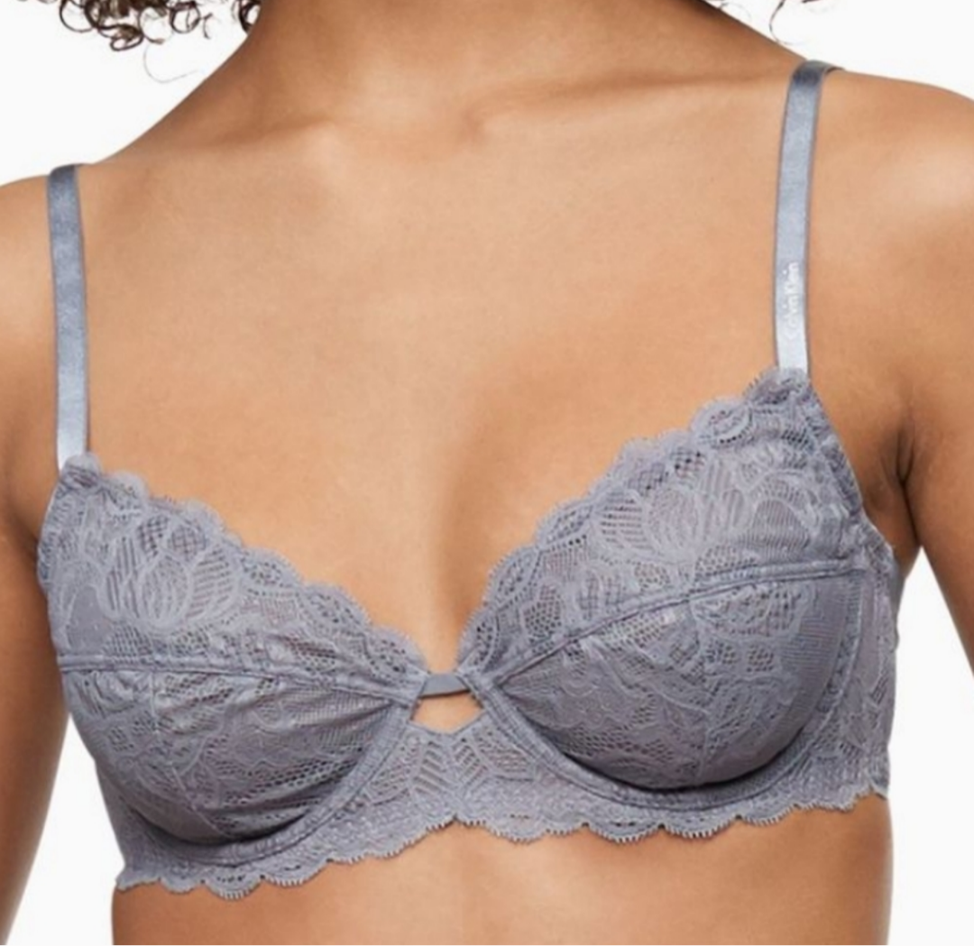 Calvin Klein Lace Underwire Bra QF1741 Pewter
