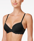 CALVIN KLEIN Seductive Comfort with Lace Demi Bra BLACK 32C