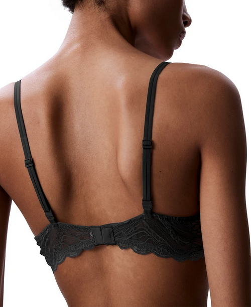 CALVIN KLEIN Sensual Stretch Lace Lift Demi Bra BLACK 38B