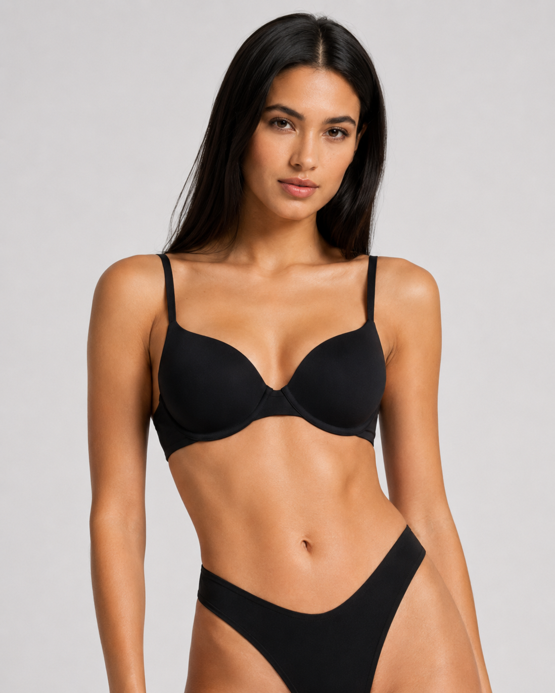 Skims T Shirt Bra Onyx