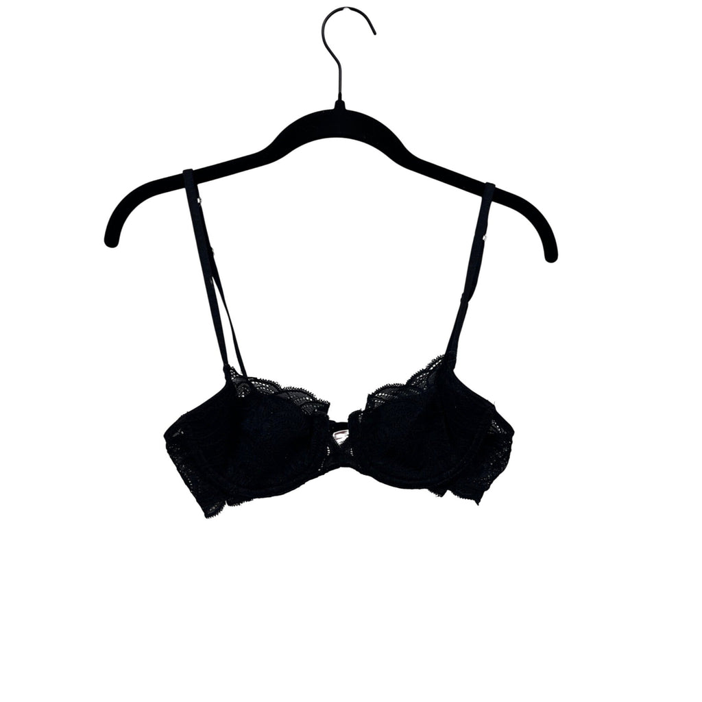 Victorias Secret Very Sexy Black Lace Underwire Bra Size 34B #8748