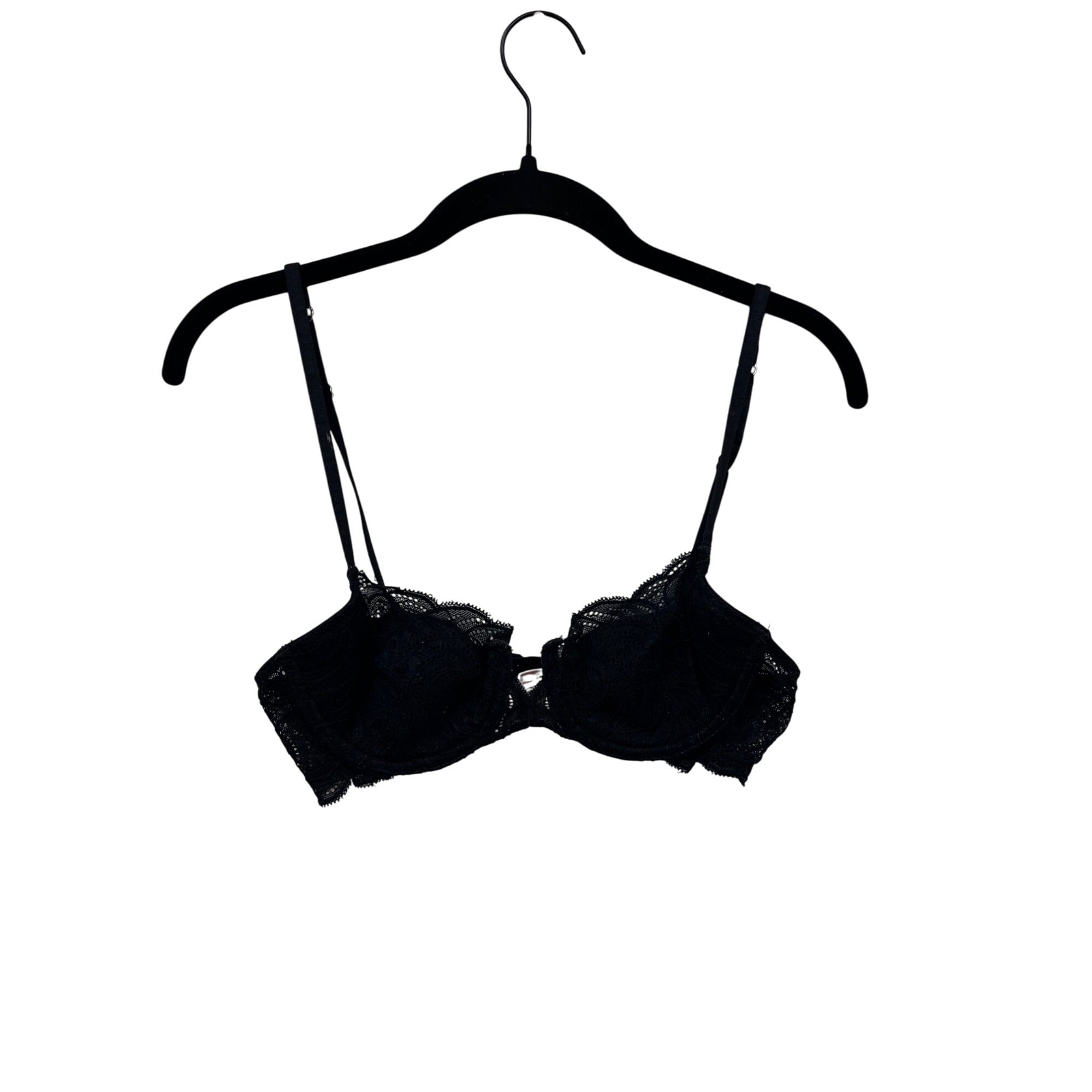 Victorias Secret Very Sexy Black Lace Underwire Bra Size 34B #8748