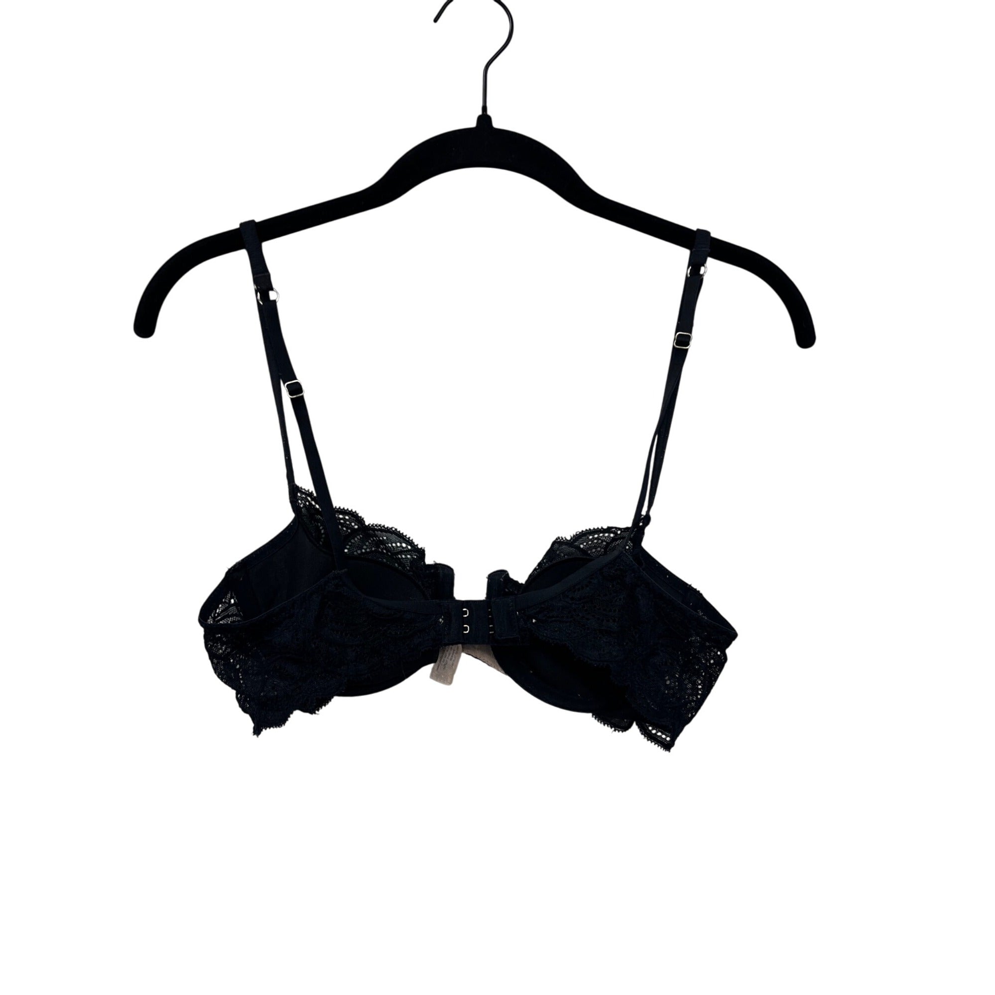 Victorias Secret Very Sexy Black Lace Underwire Bra Size 34B #8748