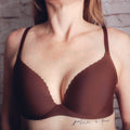 Victoria's Secret 34D Embrace Push Up Seamless Underwire T-shirt Bra Brown