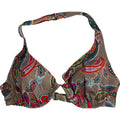 Victoria's Secret Brown Paisley Halter Bikini Top 36C EUC
