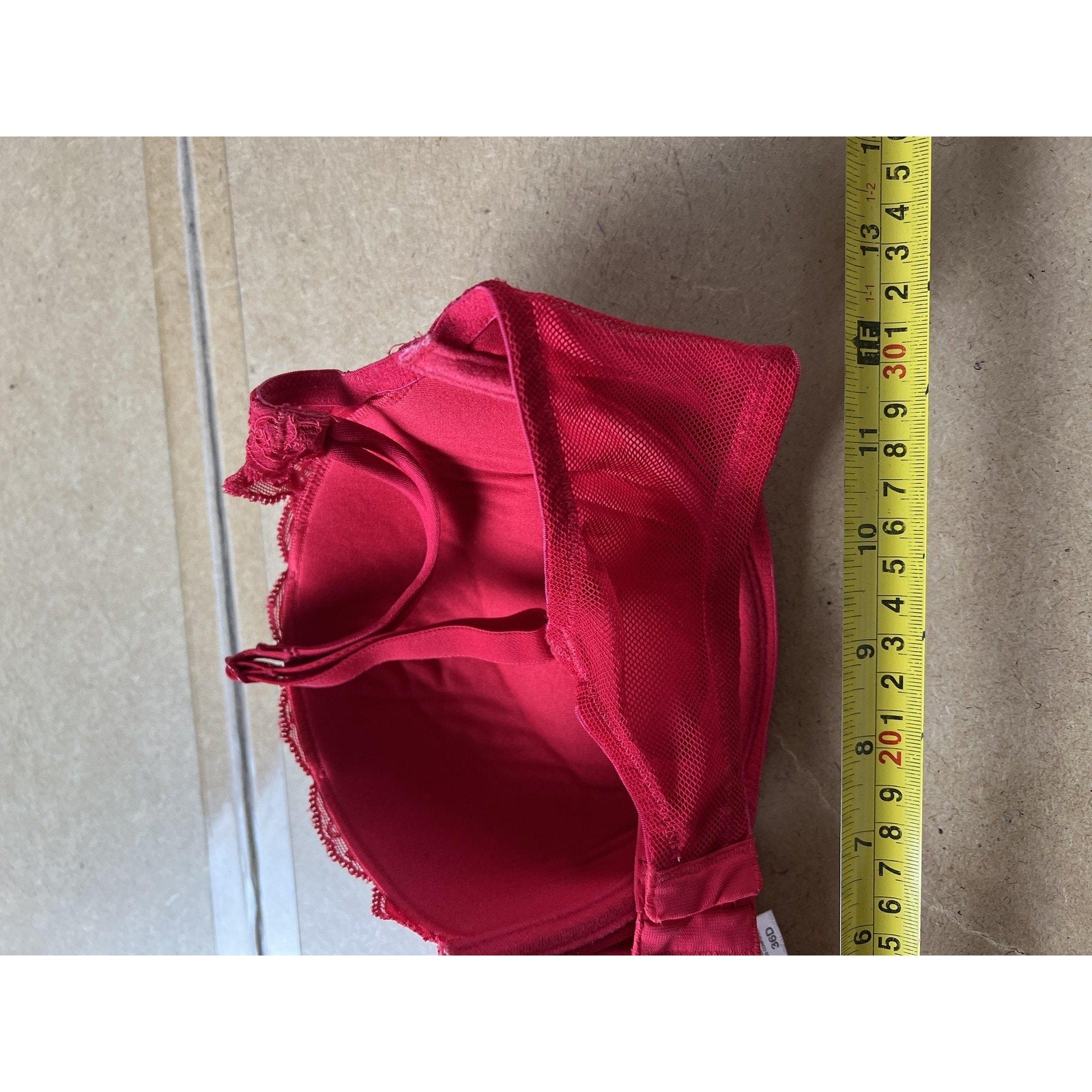 Victorias Secret Bra Womens 36D Pink Lace Push Up Underwire Padded Lined Strappy