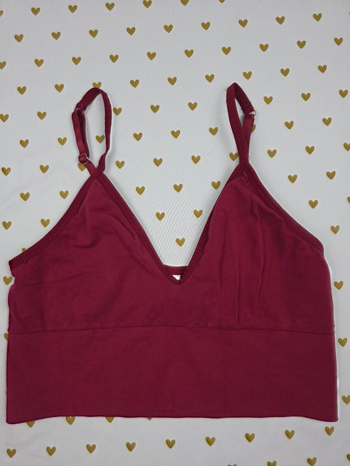 Victorias Secret Pink Maroon Lounge Large Bralette Bra Top Tank