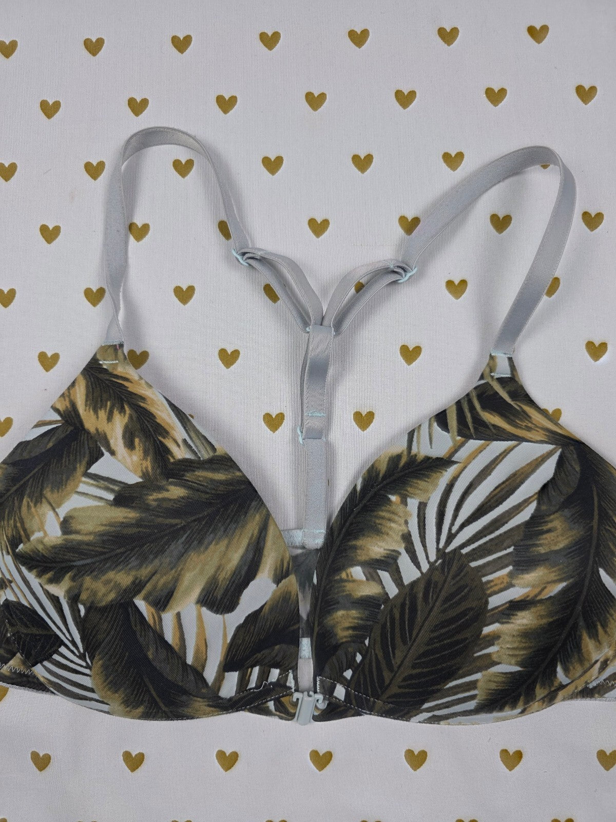 Victorias Secret PINK Front Close Palm Racerback Bra 32C Push Up