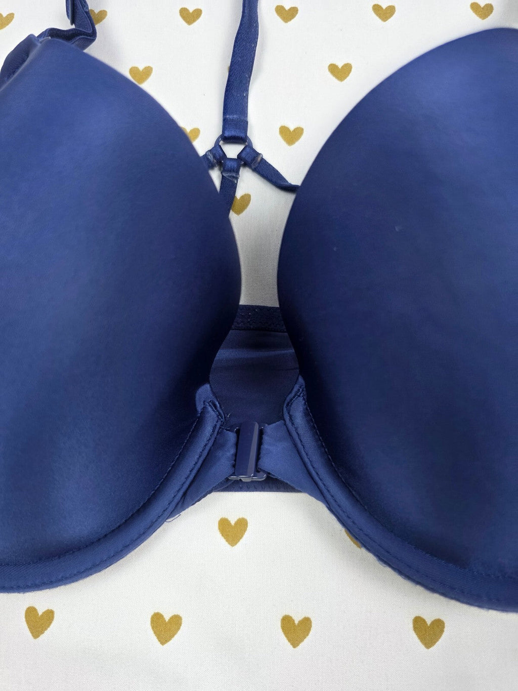 Victorias Secret Front Close Blue Racerback  Perfect Coverage bra 38B
