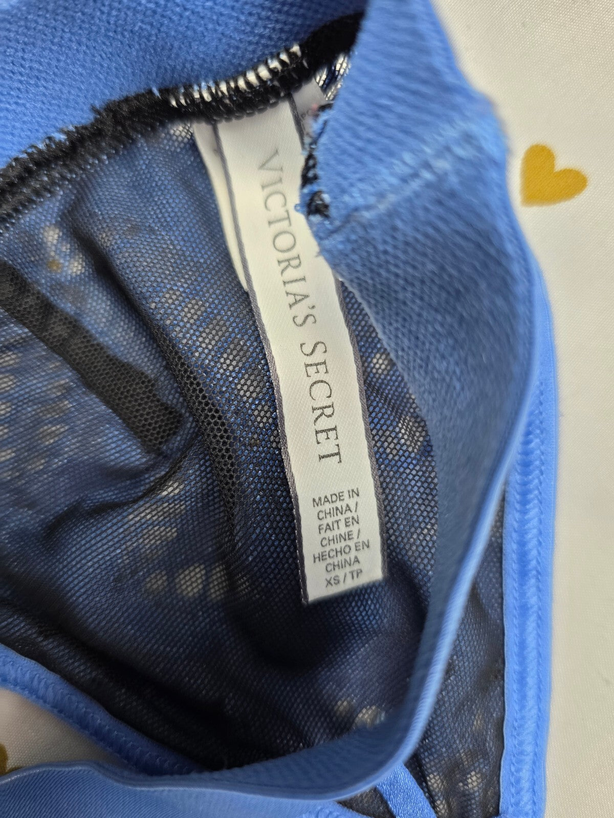 Victorias Secret Blue strappy Lace XS Bralette Bra Top Tank