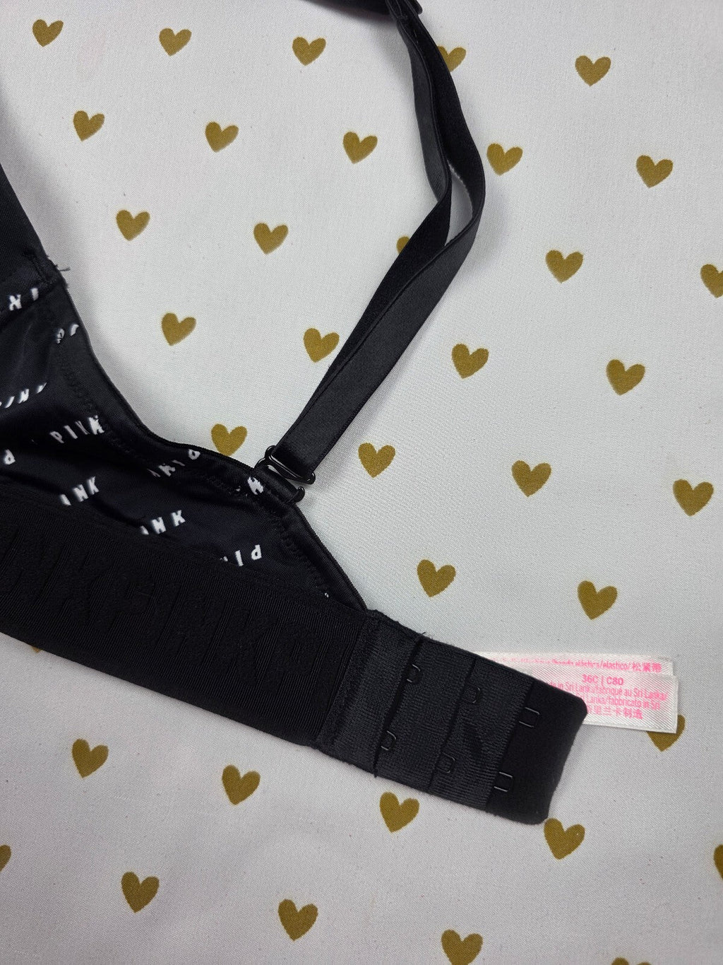 Victorias Secret Pink Logo 36C Wireless No Wire Bra Wear Everywhere