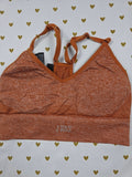 Victorias Secret Pink Orange Stretch Sports Bra XS Bralette Bra Top Tank