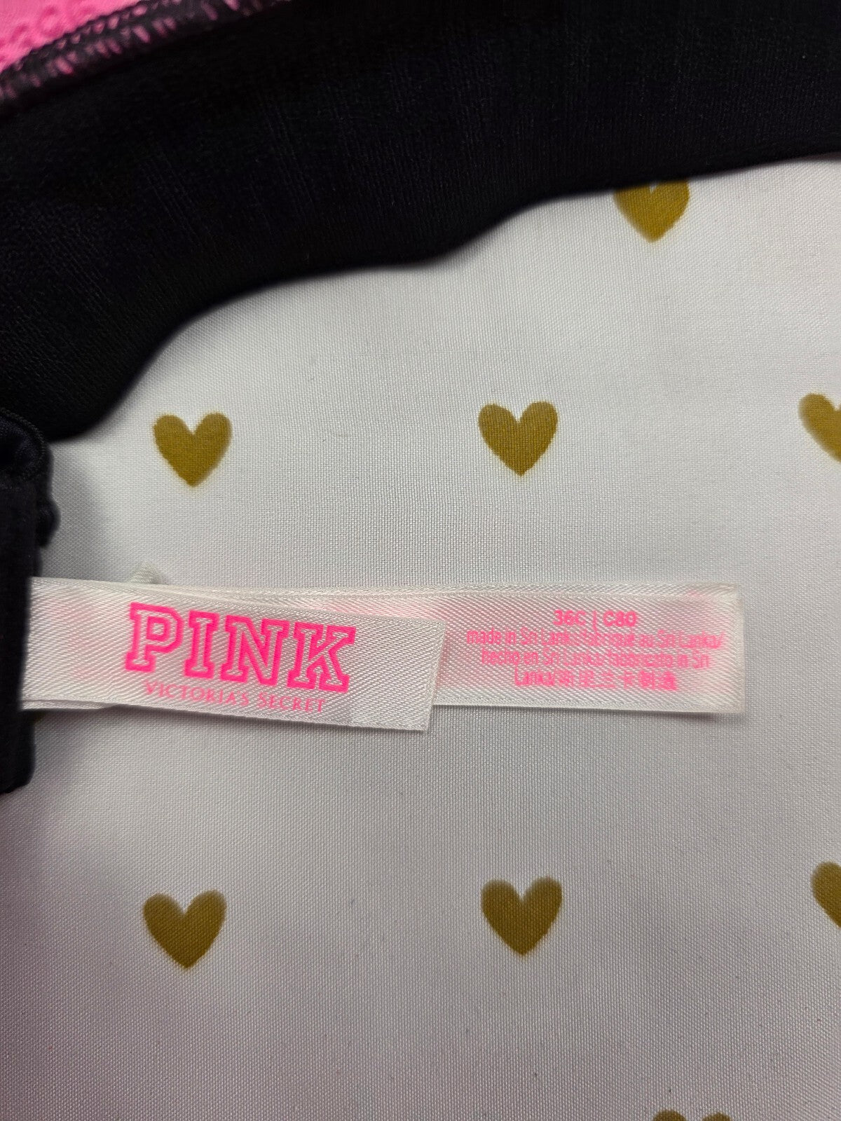 Victorias Secret Pink Logo 36C Wireless No Wire Bra Wear Everywhere