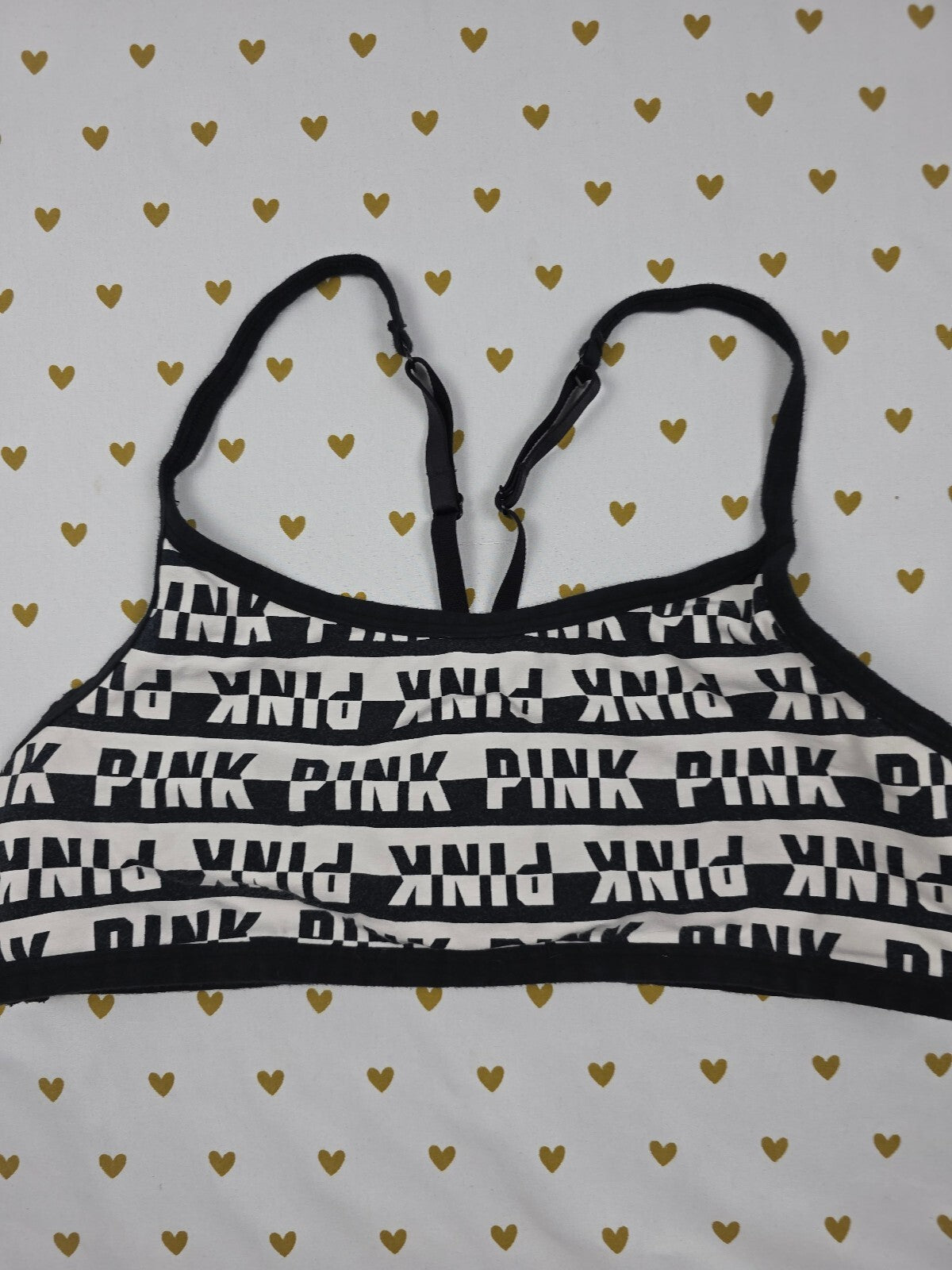 Victorias Secret Pink Sports Bra Caged Large Bralette Bra Top Tank