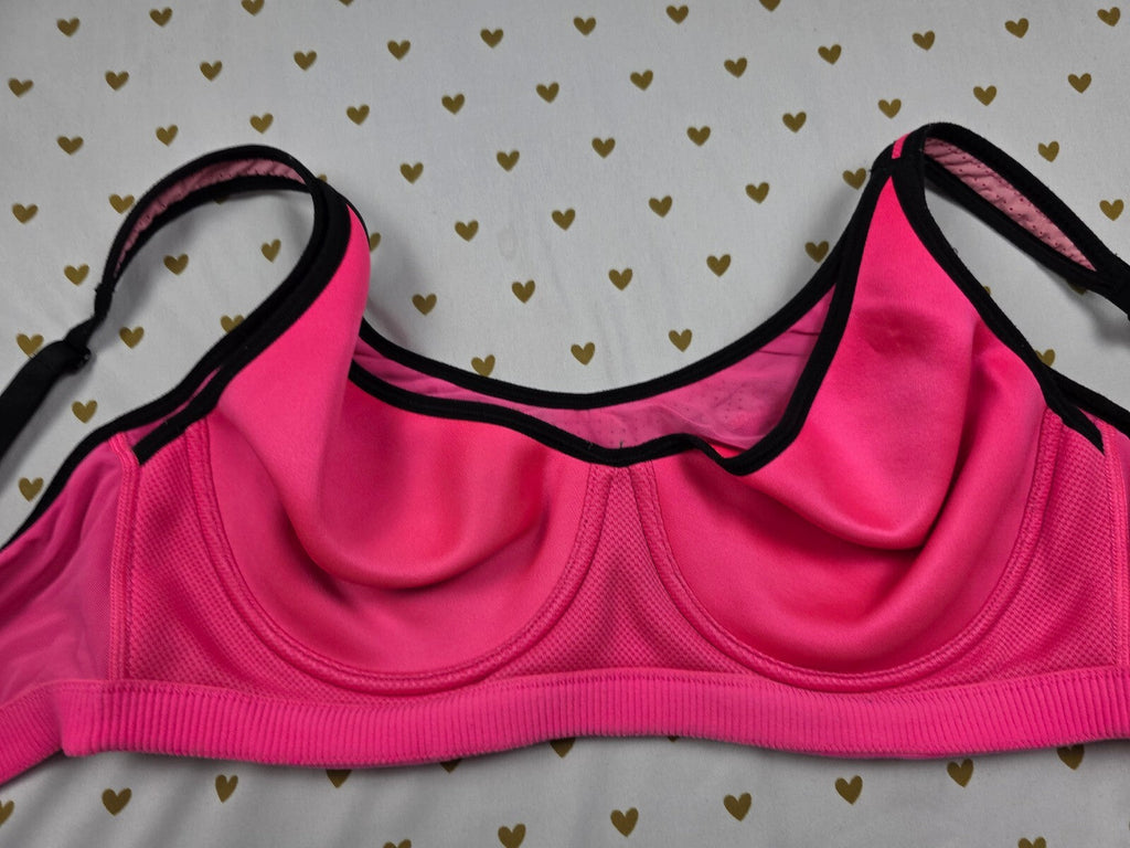 Victorias Secret VSX SPORT Underwire Sports Bra 34DDD Pink Exercise Support