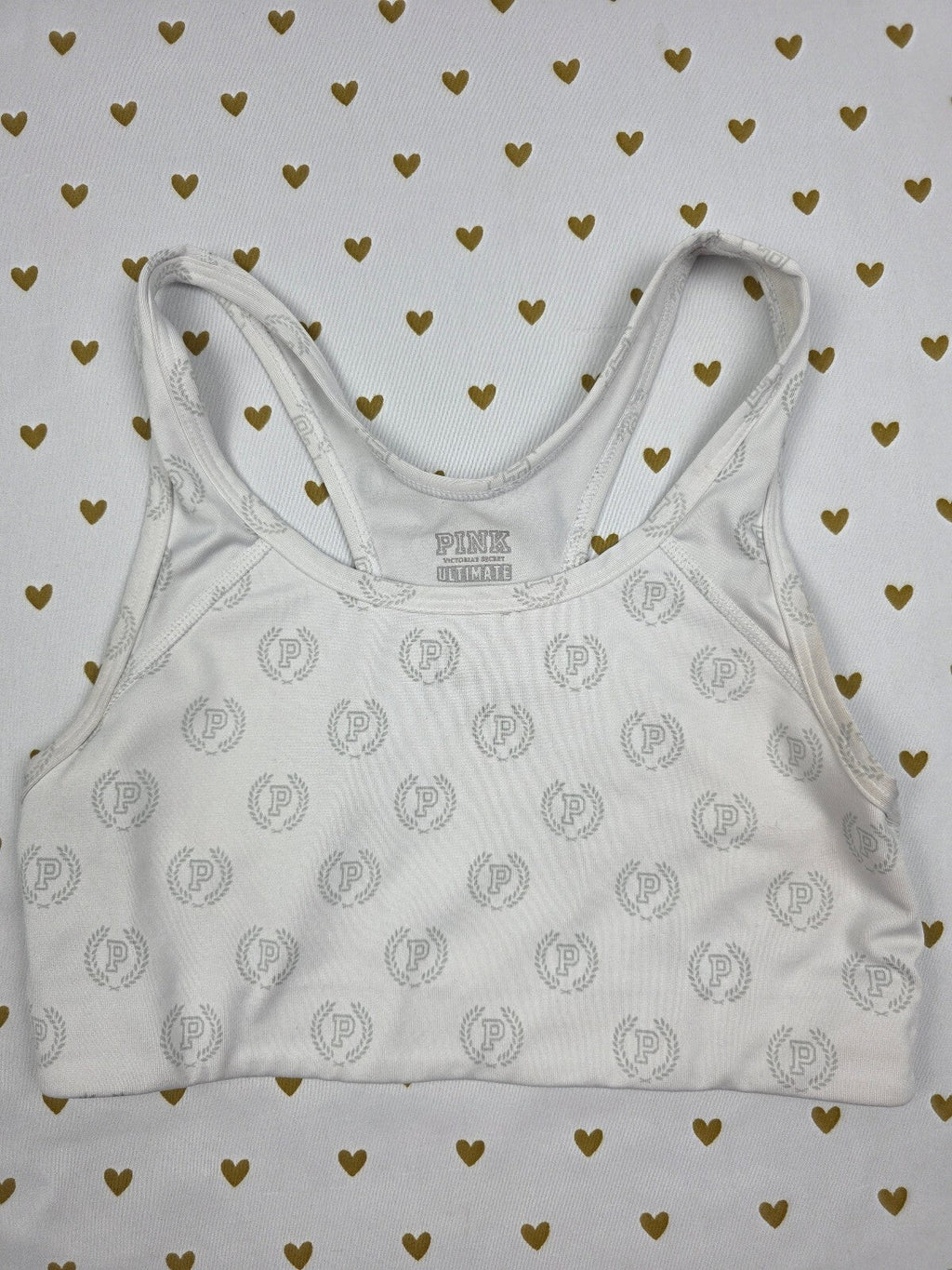 Victorias Secret Pink Ultimate Sports bra crest SMALL Bralette Bra Top Tank