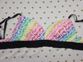 Victorias Secret Pink RAINBOW Logo wireless No Wire Bra 32C Push Up