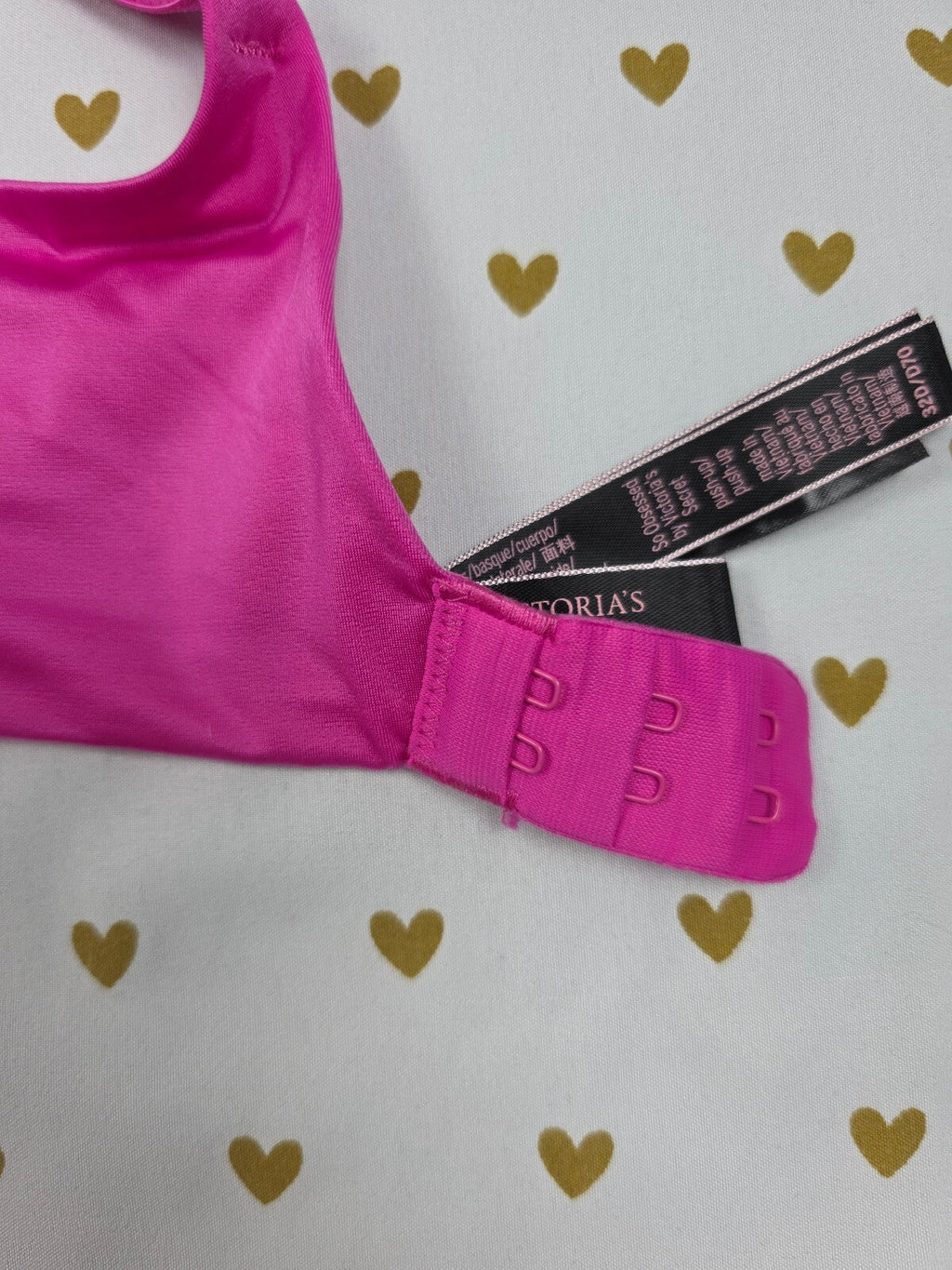 Victorias Secret SO OBSESSED Pink Push UP Satin Bra 32D
