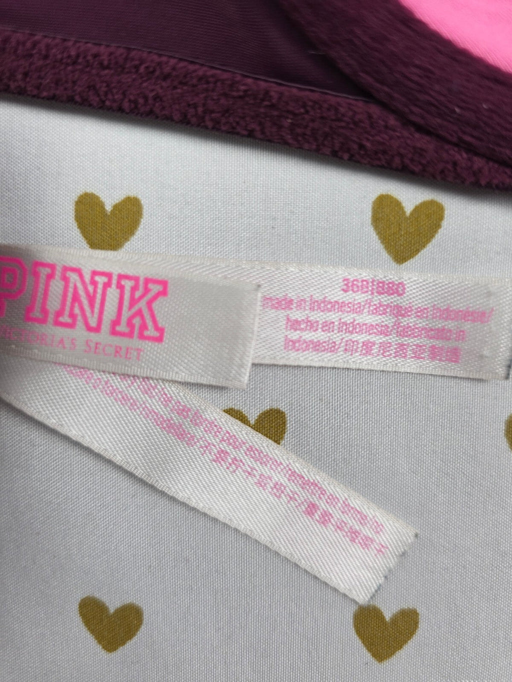 Victorias Secret PINK Purple 36B Wear Everywhere Lightly Lined Bra