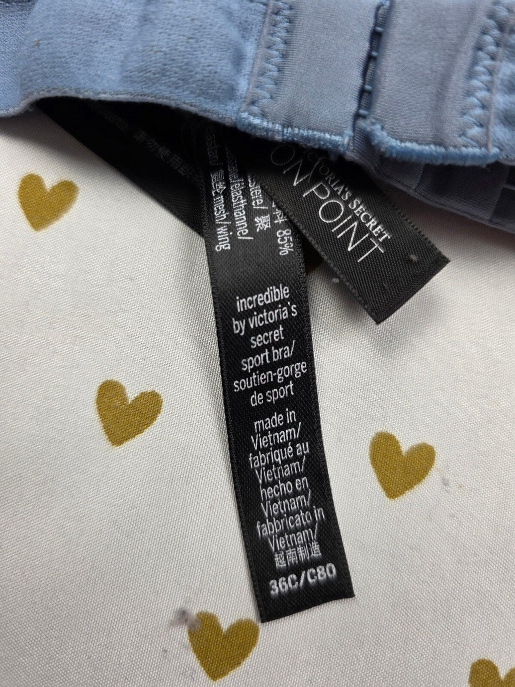 Victorias Secret Blue Marble INCREDIBLE Sports Bra 36C