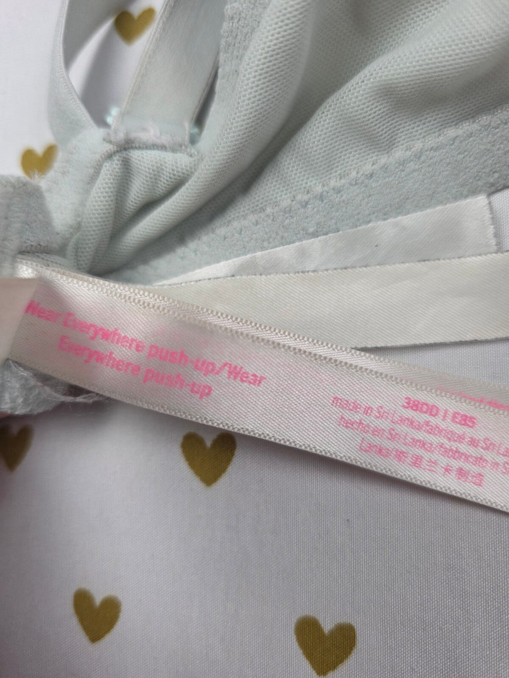 Victorias Secret PINK Polka Dot 38DD Wear Everywhere Push Up Bra