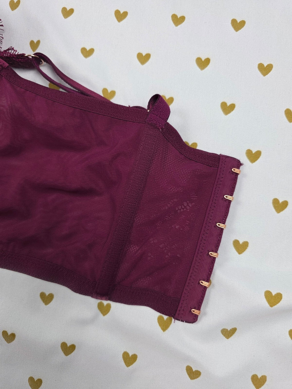 Victorias Secret Maroon Dream angels LARGE  Bralette Bra Top Tank