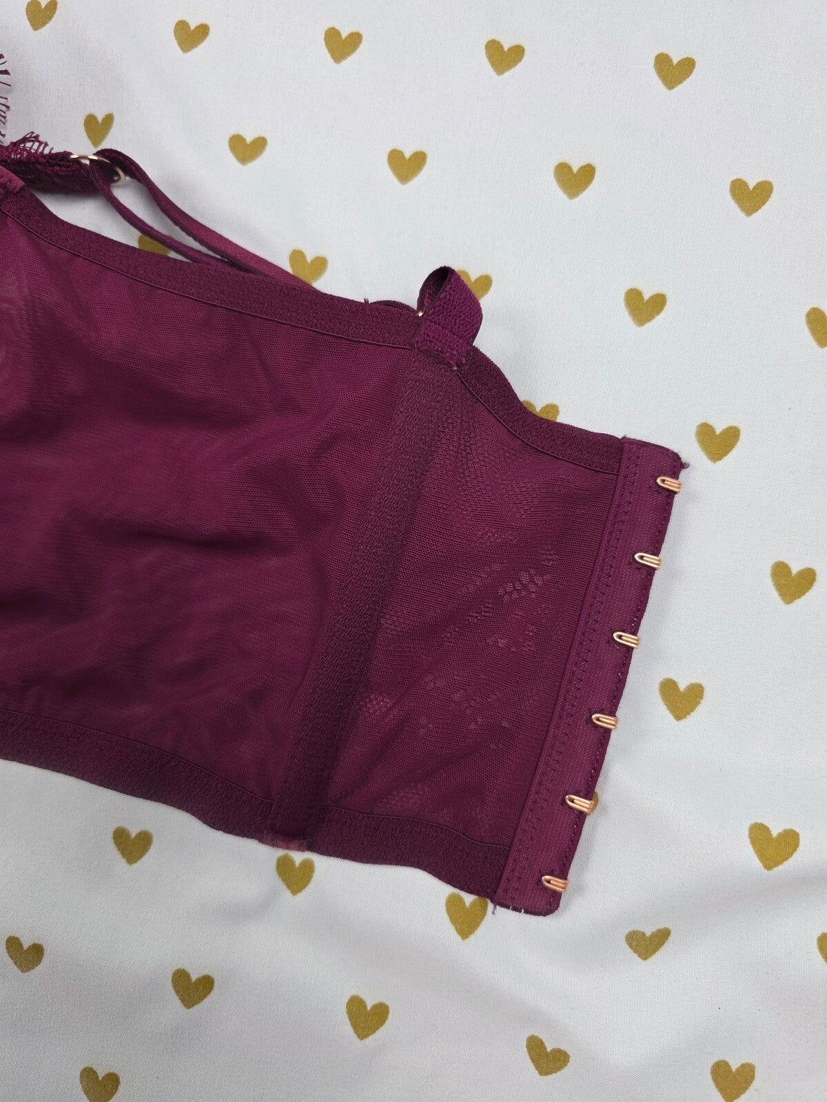 Victorias Secret Maroon Dream angels LARGE  Bralette Bra Top Tank